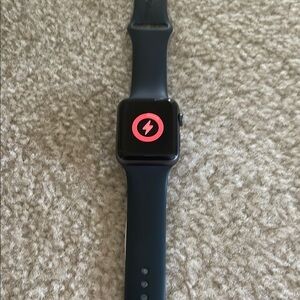 Apple Watch Series 3 Smartwatch with Black Band and charger